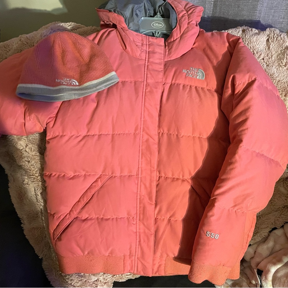 The North Face Kids Coral Puffer Jacket and Hat